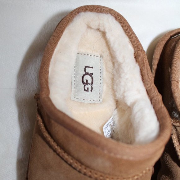 NIB WOMEN UGG Classic Suede Slippers CHESTNUT - Picture 2 of 9